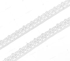 Baumwollspitze 1 cm - Weißer Stern
