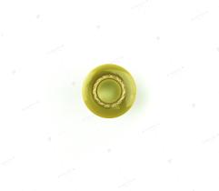 Button 17 mm - Green with Gold Ring