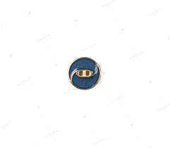 Button 10 mm - Gold ang dark blue