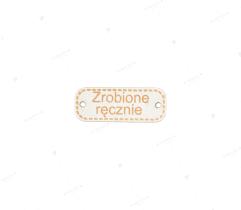 Leather Application Zrobione Ręcznie 30 mm White