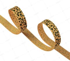 Ripsband 15 mm - Leopardenmuster