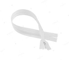 Nahtverdeckter Spiral Reißverschluss 25 cm # 3 - Weiß