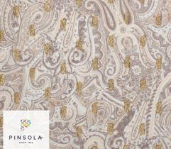 Woven Viscose Crushed Chiffon Fabric - Golden Paisley