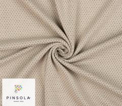 Jacquard Knitted Fabric - Beige and black