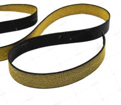 Knitted Elastic Tape 20 mm - Metallic Gold