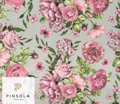 Cotton Woven Fabric - Strewn with Roses