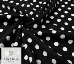 Fabric ala Linen - White dots on Black