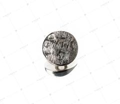 Set of Buttons 15 mm - Silver Rib 10 pcs.