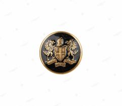 Metal Blazer Button 23 mm - Gold and Black