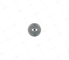 Metal button 15 mm - Silver Aztec Pattern