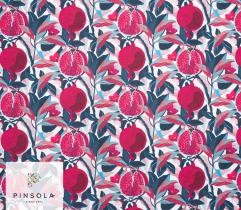 Oxford PU Woven Fabric - Pomegranate Orchard