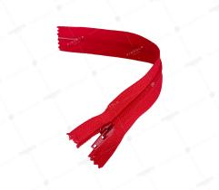 Spiral Reißverschluss nicht teilbar 18 cm # 3 - Red