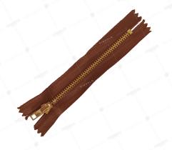 Zipper Metal Type 3 Close End 12 cm - Brown