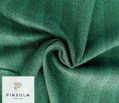 Knitted Tweed Herringbone - Green