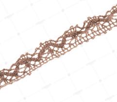 Cotton Lace 15 mm - Brown