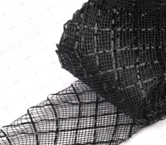 Fashion crinoline 40 mm - black with lurex
