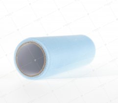 Tulle fabric spool 15 cm x 9 m, light blue (581)