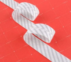 Trim, cotton, 18mm, grey stripes, 468