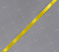 Ribbon, satin, yellow, 6 mm