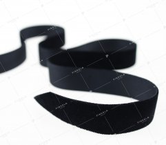 Velvet ribbon 25 mm - black (390) 