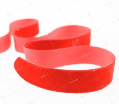 Velvet ribbon, red, 25 mm (422) 