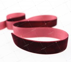 Velvet ribbon 25 mm - maroon (423) 