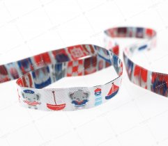 Ribbon, woven - the marine, 16 mm (447)