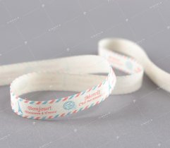 Cotton ribbon, BONJOUR! MERCI!  15 mm (381)