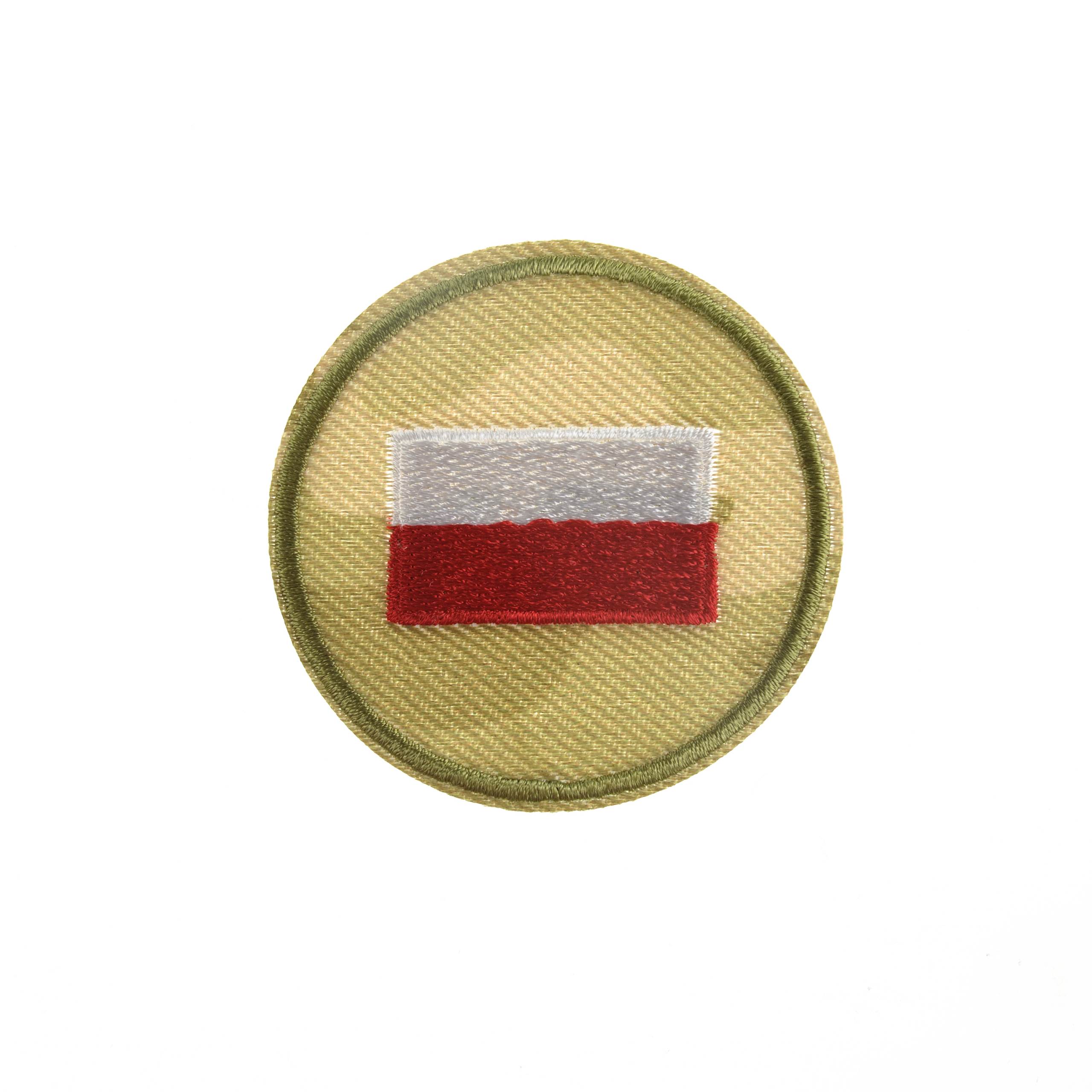 Naprasowanka Flaga Polski na tle moro-Zdjęcie-0