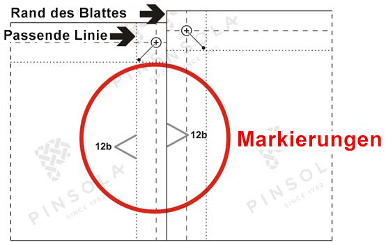 Schnittmuster - die zweite Methode - passende Linien